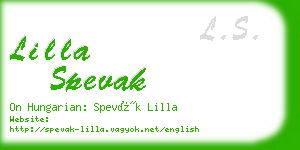 lilla spevak business card